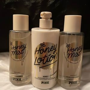 💥NWT💥 VS PINK Honey Mist & lotion set & 1 used honey mist 🍯